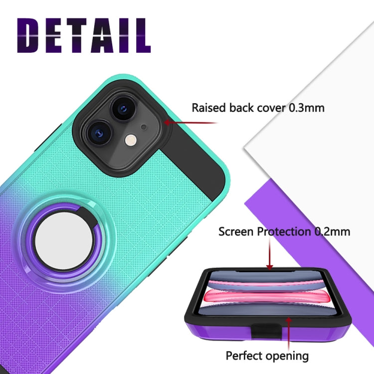 For iPhone 11 2 In 1 PC + TPU Protective Case with 360 Degrees Rotate Ring Holder
