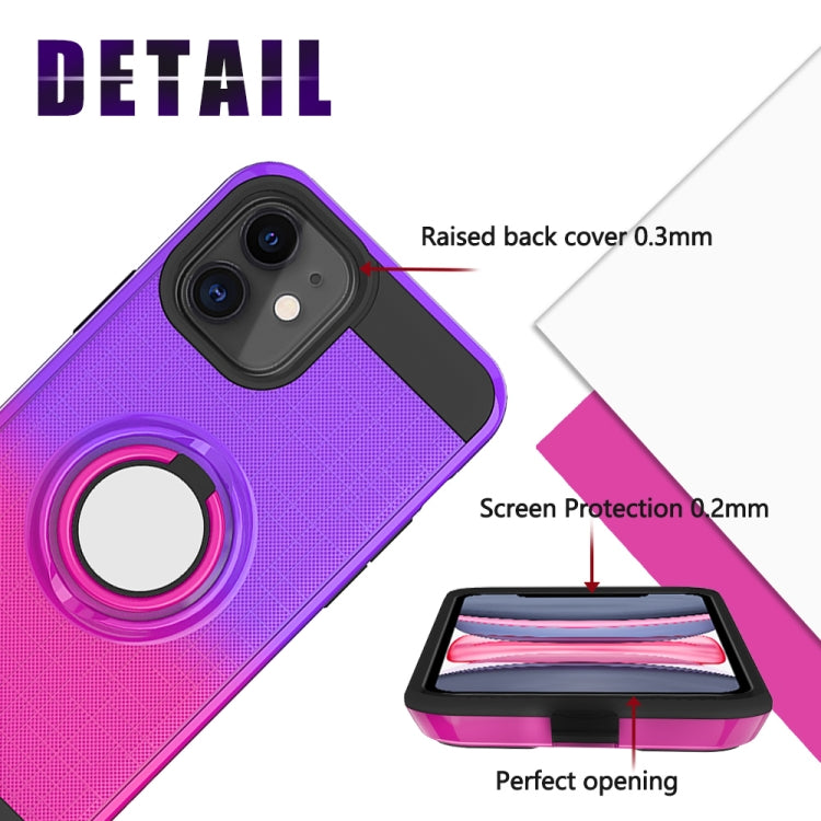 For iPhone 11 2 In 1 PC + TPU Protective Case with 360 Degrees Rotate Ring Holder