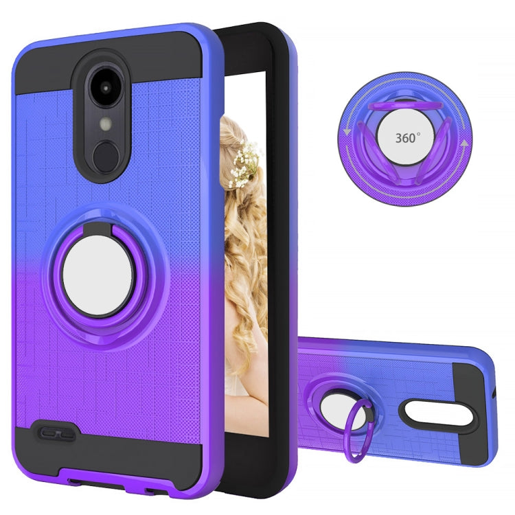 For LG Aristo 2 2 In 1 PC + TPU Protective Case with 360 Degrees Rotate Ring Holder
