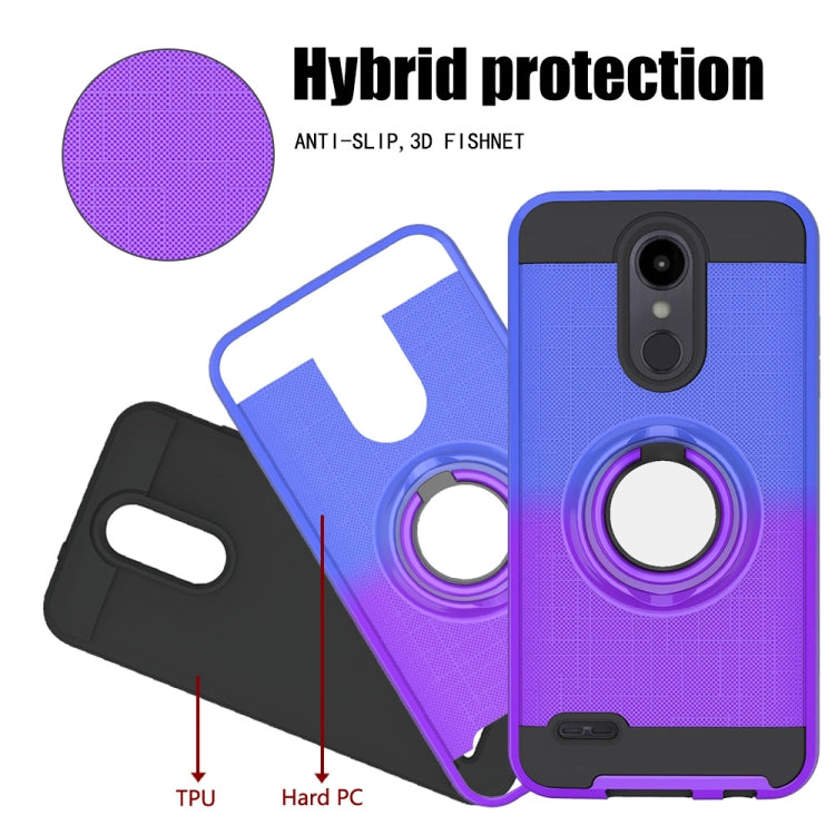 For LG Aristo 2 2 In 1 PC + TPU Protective Case with 360 Degrees Rotate Ring Holder