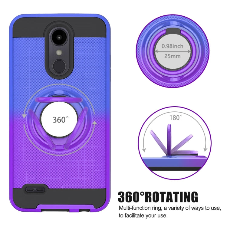 For LG Aristo 2 2 In 1 PC + TPU Protective Case with 360 Degrees Rotate Ring Holder