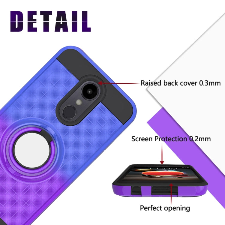 For LG Aristo 2 2 In 1 PC + TPU Protective Case with 360 Degrees Rotate Ring Holder