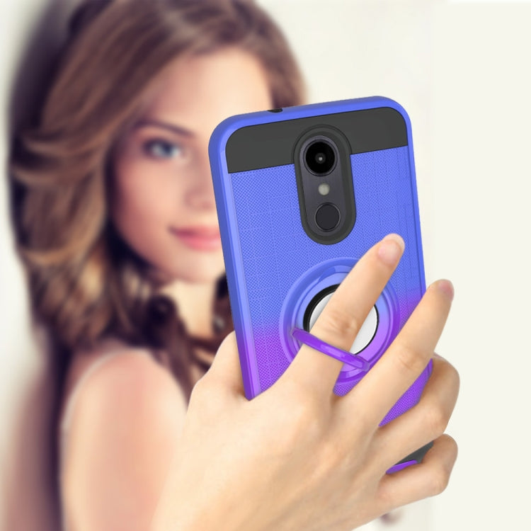 For LG Aristo 2 2 In 1 PC + TPU Protective Case with 360 Degrees Rotate Ring Holder