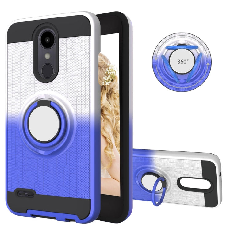 For LG Aristo 2 2 In 1 PC + TPU Protective Case with 360 Degrees Rotate Ring Holder