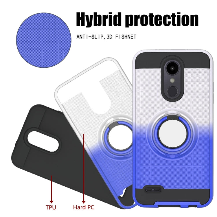 For LG Aristo 2 2 In 1 PC + TPU Protective Case with 360 Degrees Rotate Ring Holder