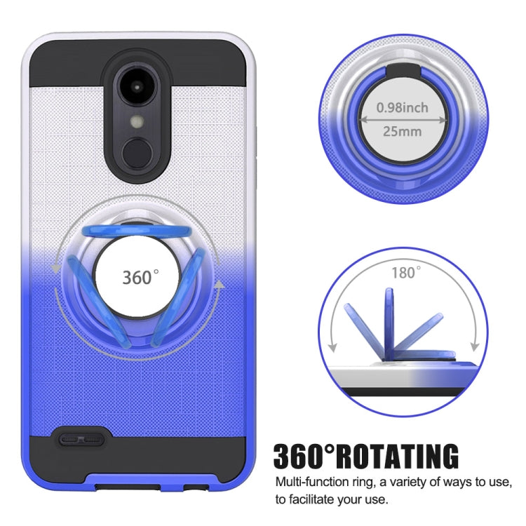 For LG Aristo 2 2 In 1 PC + TPU Protective Case with 360 Degrees Rotate Ring Holder