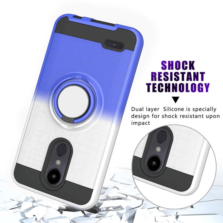 For LG Aristo 2 2 In 1 PC + TPU Protective Case with 360 Degrees Rotate Ring Holder