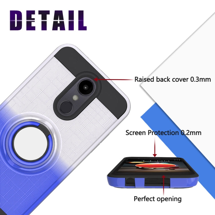 For LG Aristo 2 2 In 1 PC + TPU Protective Case with 360 Degrees Rotate Ring Holder