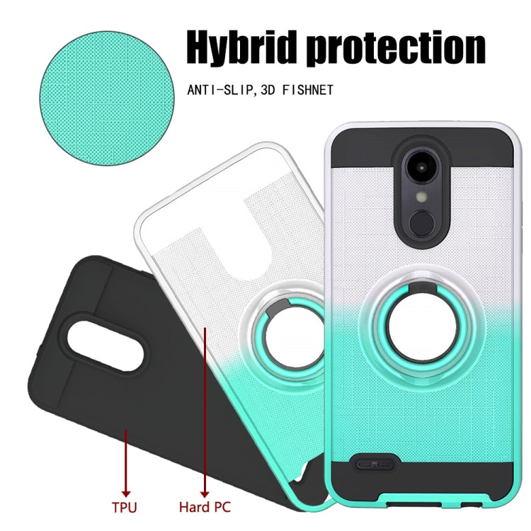 For LG Aristo 2 2 In 1 PC + TPU Protective Case with 360 Degrees Rotate Ring Holder