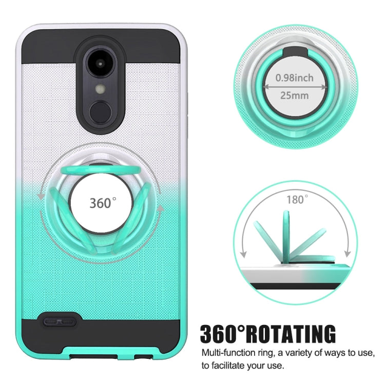 For LG Aristo 2 2 In 1 PC + TPU Protective Case with 360 Degrees Rotate Ring Holder