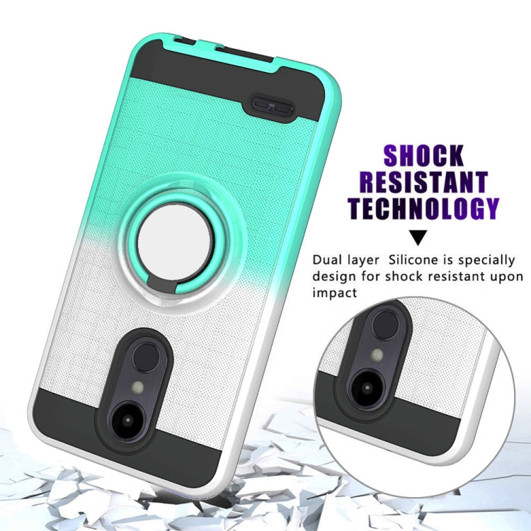 For LG Aristo 2 2 In 1 PC + TPU Protective Case with 360 Degrees Rotate Ring Holder