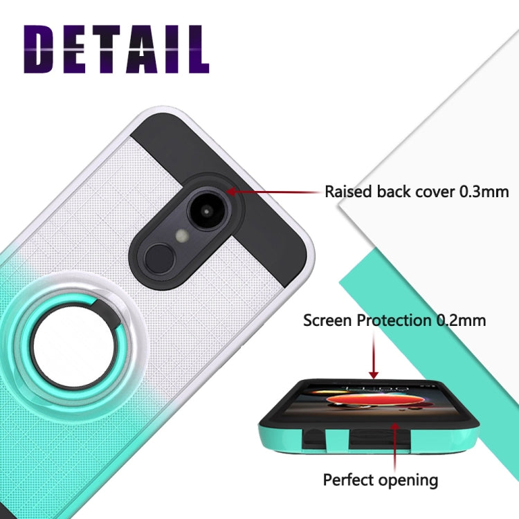 For LG Aristo 2 2 In 1 PC + TPU Protective Case with 360 Degrees Rotate Ring Holder
