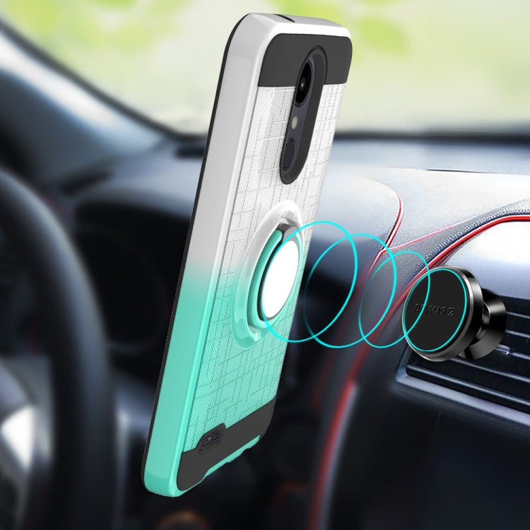 For LG Aristo 2 2 In 1 PC + TPU Protective Case with 360 Degrees Rotate Ring Holder
