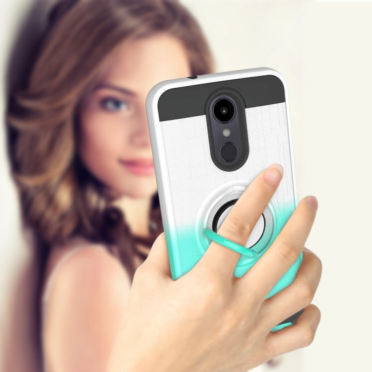 For LG Aristo 2 2 In 1 PC + TPU Protective Case with 360 Degrees Rotate Ring Holder