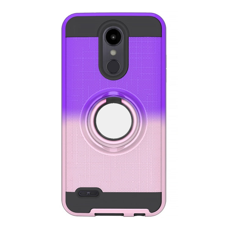 For LG Aristo 2 2 In 1 PC + TPU Protective Case with 360 Degrees Rotate Ring Holder
