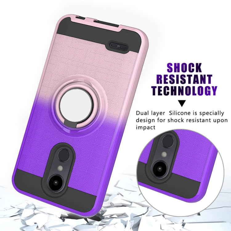For LG Aristo 2 2 In 1 PC + TPU Protective Case with 360 Degrees Rotate Ring Holder