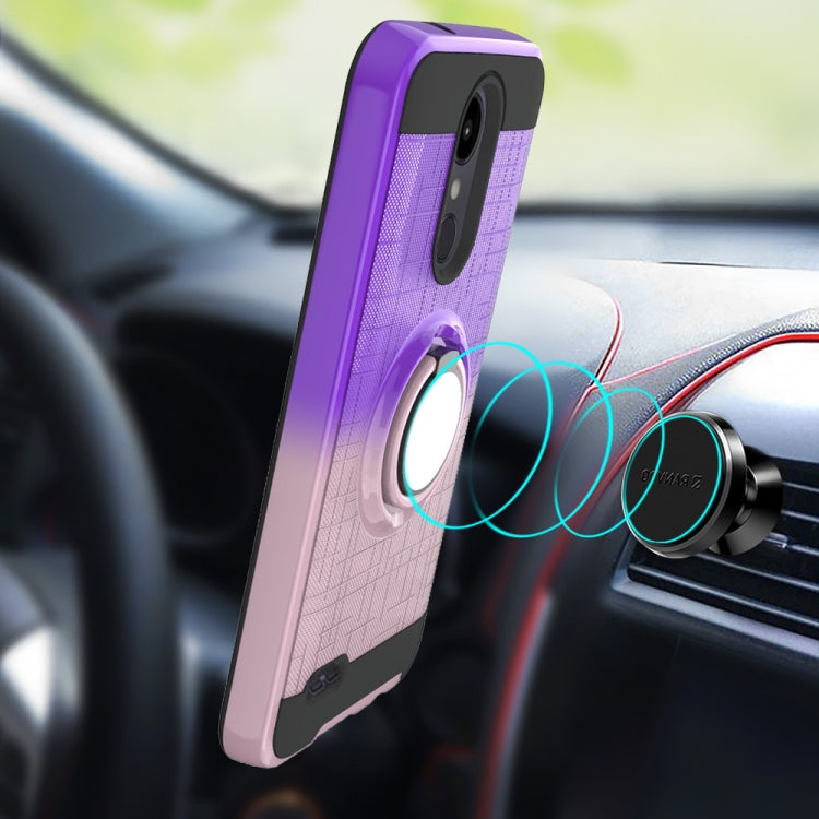 For LG Aristo 2 2 In 1 PC + TPU Protective Case with 360 Degrees Rotate Ring Holder