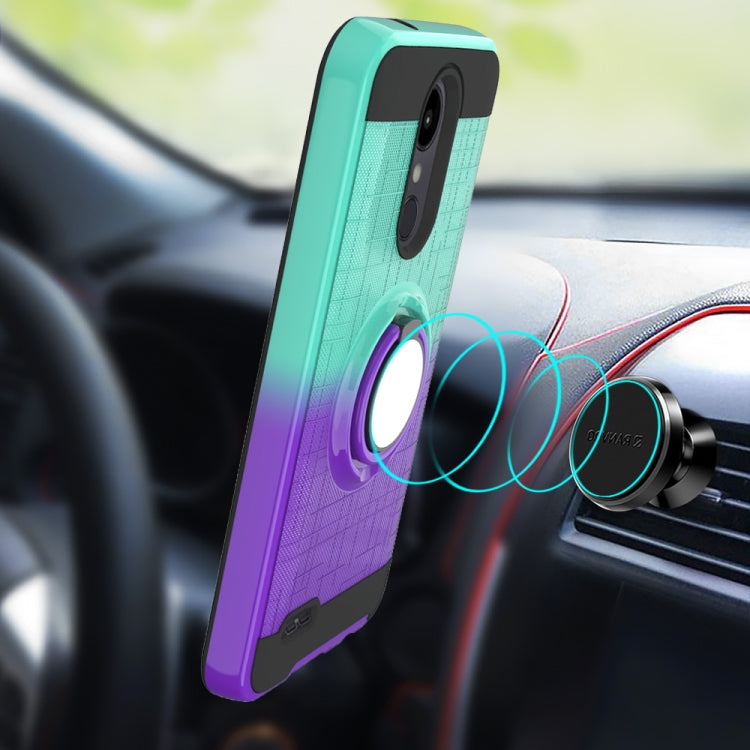 For LG Aristo 2 2 In 1 PC + TPU Protective Case with 360 Degrees Rotate Ring Holder