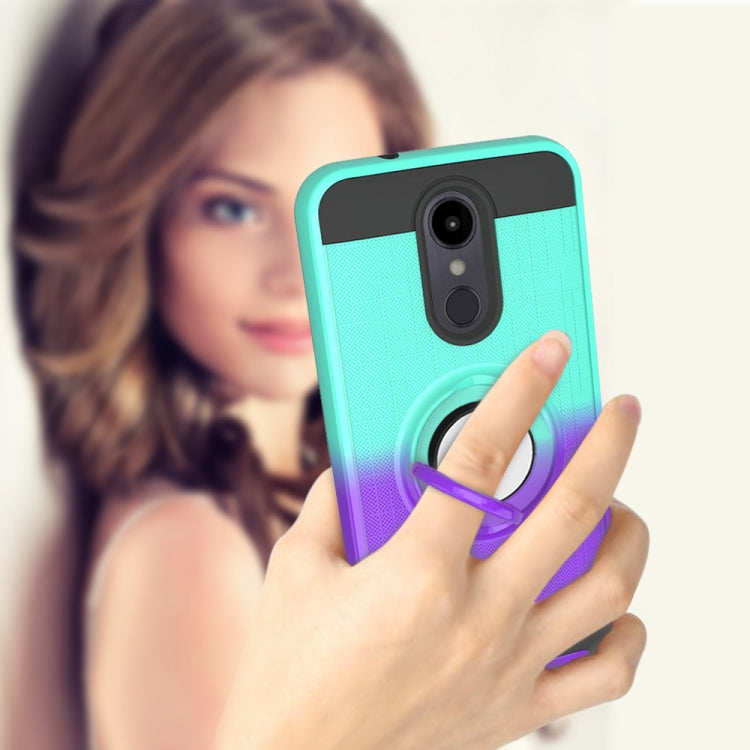 For LG Aristo 2 2 In 1 PC + TPU Protective Case with 360 Degrees Rotate Ring Holder