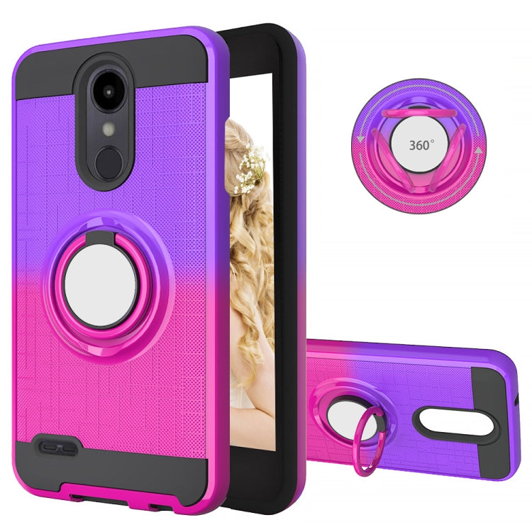 For LG Aristo 2 2 In 1 PC + TPU Protective Case with 360 Degrees Rotate Ring Holder