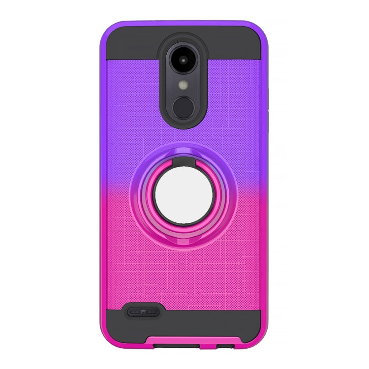 For LG Aristo 2 2 In 1 PC + TPU Protective Case with 360 Degrees Rotate Ring Holder
