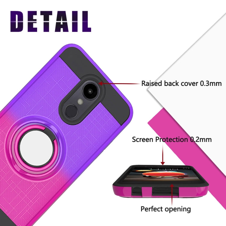 For LG Aristo 2 2 In 1 PC + TPU Protective Case with 360 Degrees Rotate Ring Holder