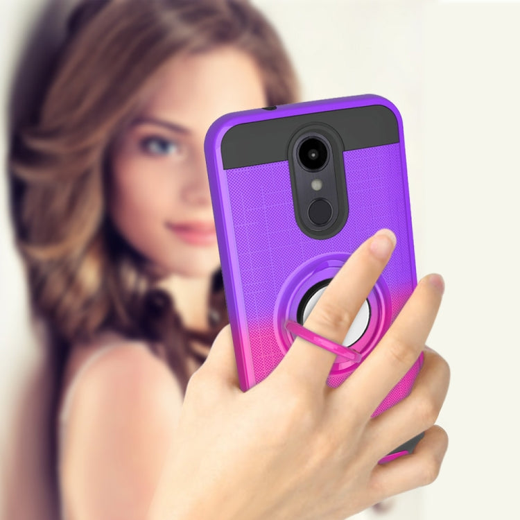 For LG Aristo 2 2 In 1 PC + TPU Protective Case with 360 Degrees Rotate Ring Holder