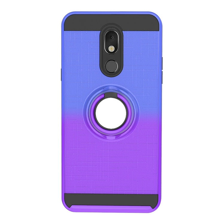 For LG Stylo 5 2 In 1 PC + TPU Protective Case with 360 Degrees Rotate Ring Holder