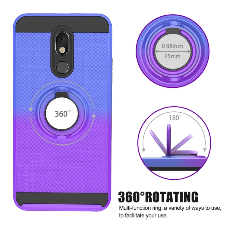For LG Stylo 5 2 In 1 PC + TPU Protective Case with 360 Degrees Rotate Ring Holder