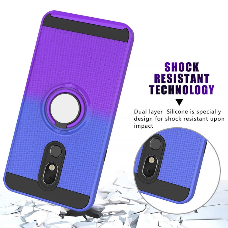For LG Stylo 5 2 In 1 PC + TPU Protective Case with 360 Degrees Rotate Ring Holder