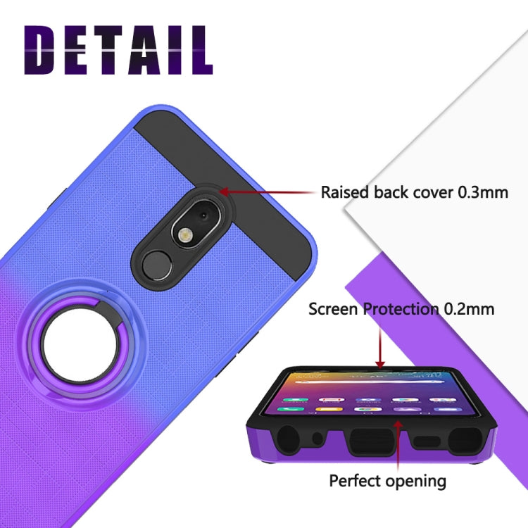 For LG Stylo 5 2 In 1 PC + TPU Protective Case with 360 Degrees Rotate Ring Holder