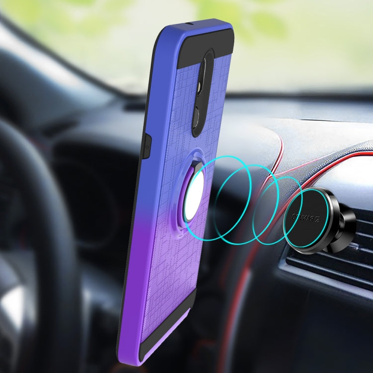 For LG Stylo 5 2 In 1 PC + TPU Protective Case with 360 Degrees Rotate Ring Holder