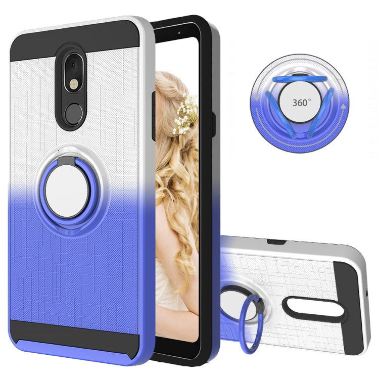 For LG Stylo 5 2 In 1 PC + TPU Protective Case with 360 Degrees Rotate Ring Holder