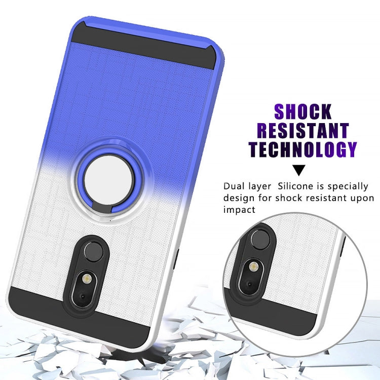 For LG Stylo 5 2 In 1 PC + TPU Protective Case with 360 Degrees Rotate Ring Holder