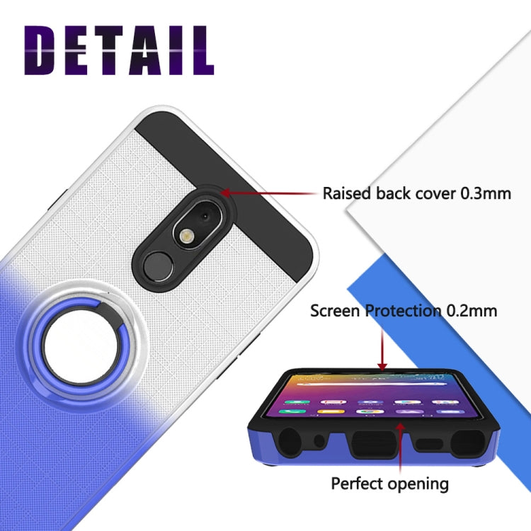 For LG Stylo 5 2 In 1 PC + TPU Protective Case with 360 Degrees Rotate Ring Holder