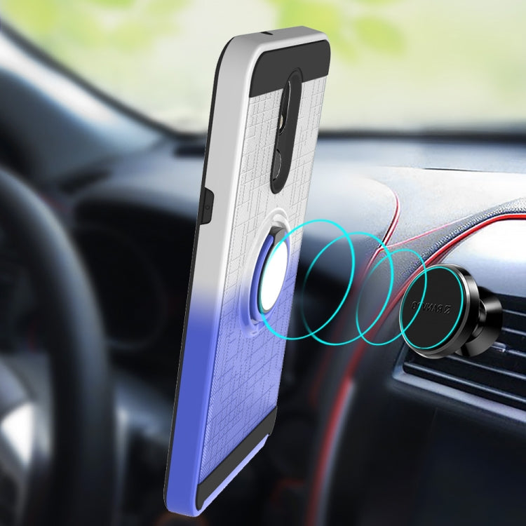 For LG Stylo 5 2 In 1 PC + TPU Protective Case with 360 Degrees Rotate Ring Holder