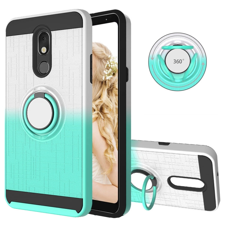 For LG Stylo 5 2 In 1 PC + TPU Protective Case with 360 Degrees Rotate Ring Holder