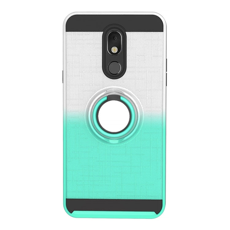 For LG Stylo 5 2 In 1 PC + TPU Protective Case with 360 Degrees Rotate Ring Holder