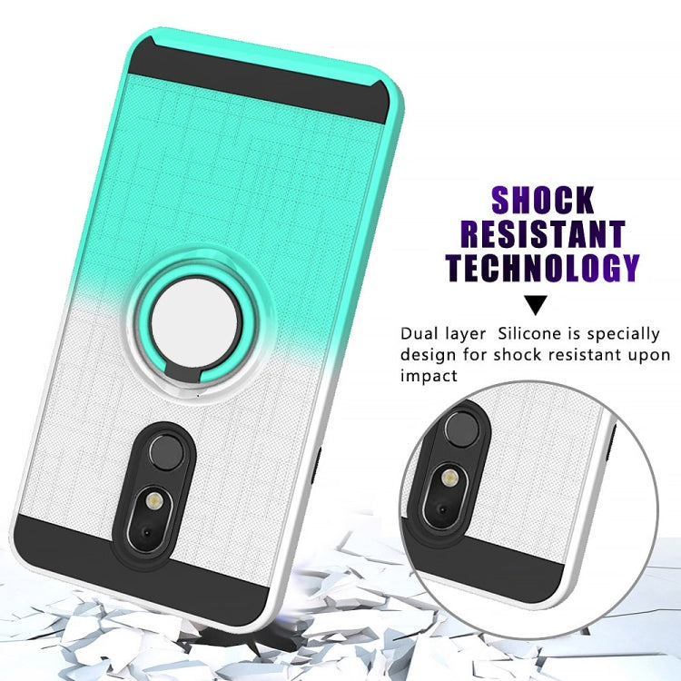For LG Stylo 5 2 In 1 PC + TPU Protective Case with 360 Degrees Rotate Ring Holder