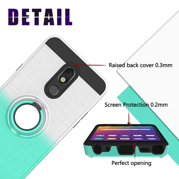 For LG Stylo 5 2 In 1 PC + TPU Protective Case with 360 Degrees Rotate Ring Holder