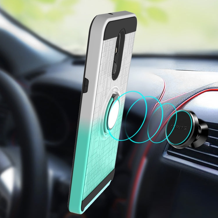 For LG Stylo 5 2 In 1 PC + TPU Protective Case with 360 Degrees Rotate Ring Holder