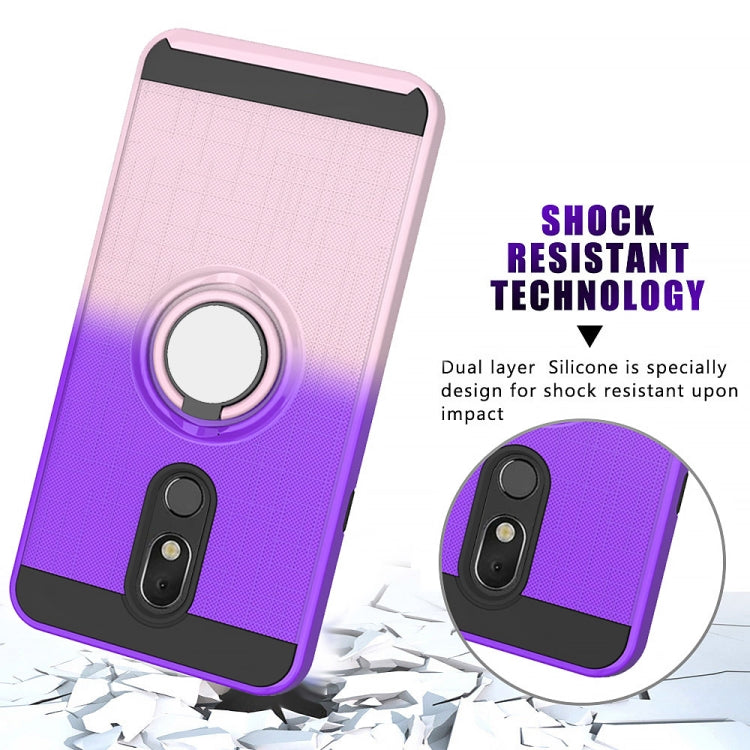 For LG Stylo 5 2 In 1 PC + TPU Protective Case with 360 Degrees Rotate Ring Holder