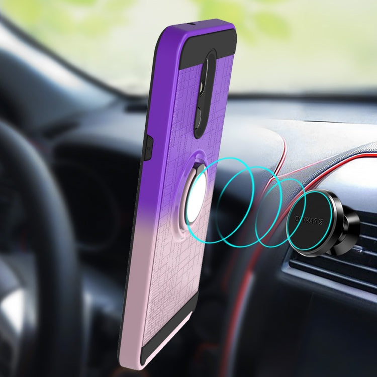 For LG Stylo 5 2 In 1 PC + TPU Protective Case with 360 Degrees Rotate Ring Holder