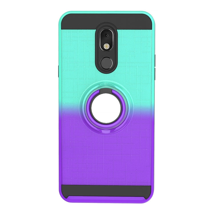 For LG Stylo 5 2 In 1 PC + TPU Protective Case with 360 Degrees Rotate Ring Holder
