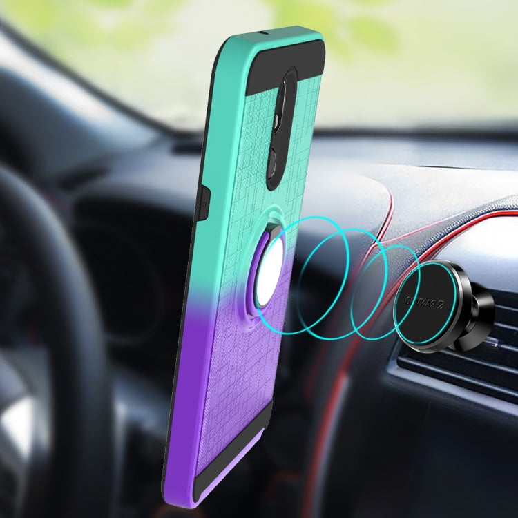 For LG Stylo 5 2 In 1 PC + TPU Protective Case with 360 Degrees Rotate Ring Holder