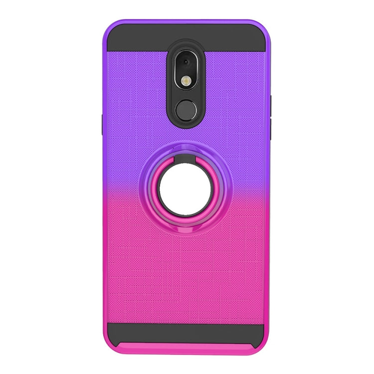 For LG Stylo 5 2 In 1 PC + TPU Protective Case with 360 Degrees Rotate Ring Holder