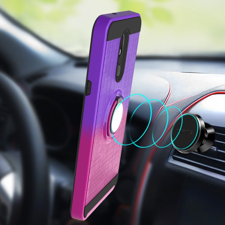 For LG Stylo 5 2 In 1 PC + TPU Protective Case with 360 Degrees Rotate Ring Holder