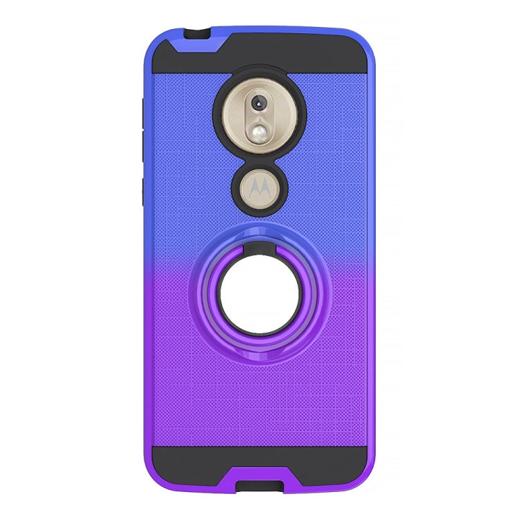 For Motorola G7 Play 2 In 1 PC + TPU Protective Case with 360 Degrees Rotate Ring Holder