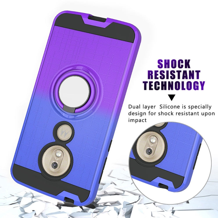For Motorola G7 Play 2 In 1 PC + TPU Protective Case with 360 Degrees Rotate Ring Holder