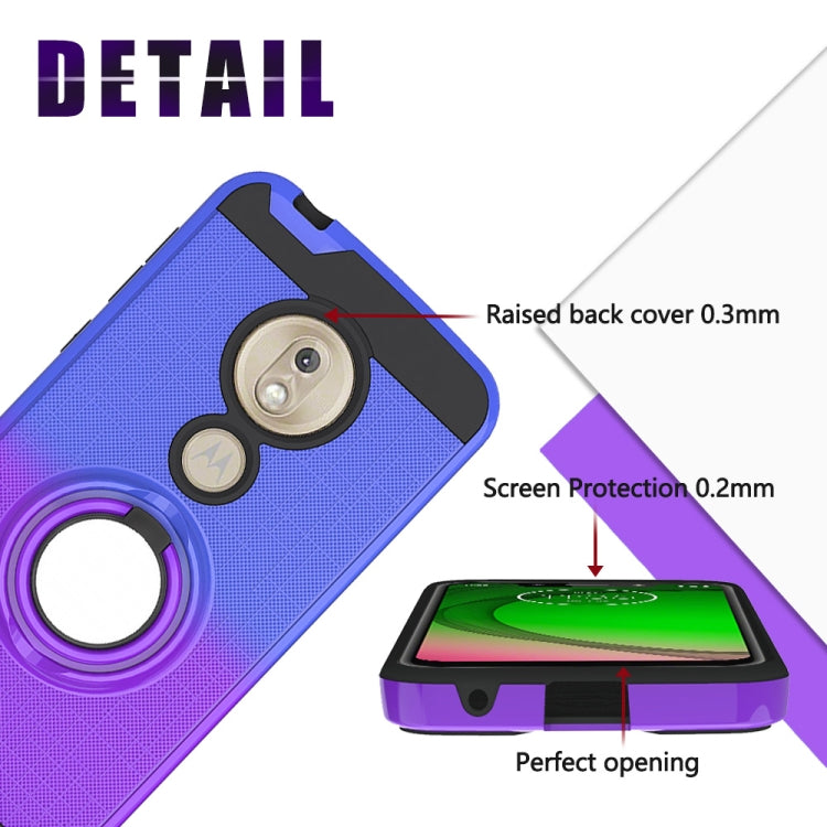 For Motorola G7 Play 2 In 1 PC + TPU Protective Case with 360 Degrees Rotate Ring Holder